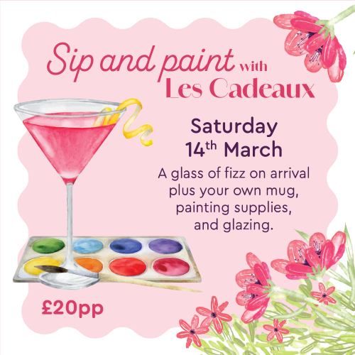 Sip and paint with Les Cadeaux