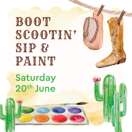 Boot Scootin Sip n Paint